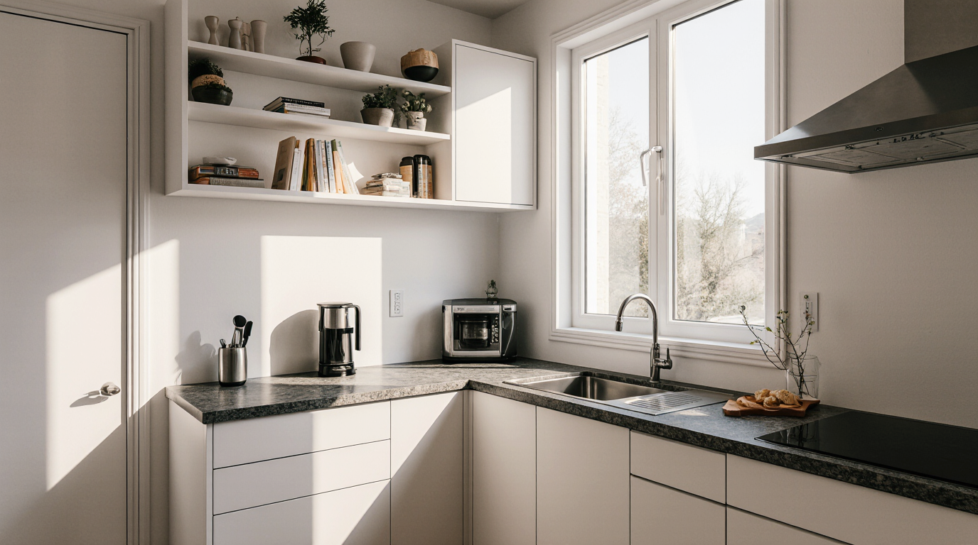 L Shaped Small Kitchen Design