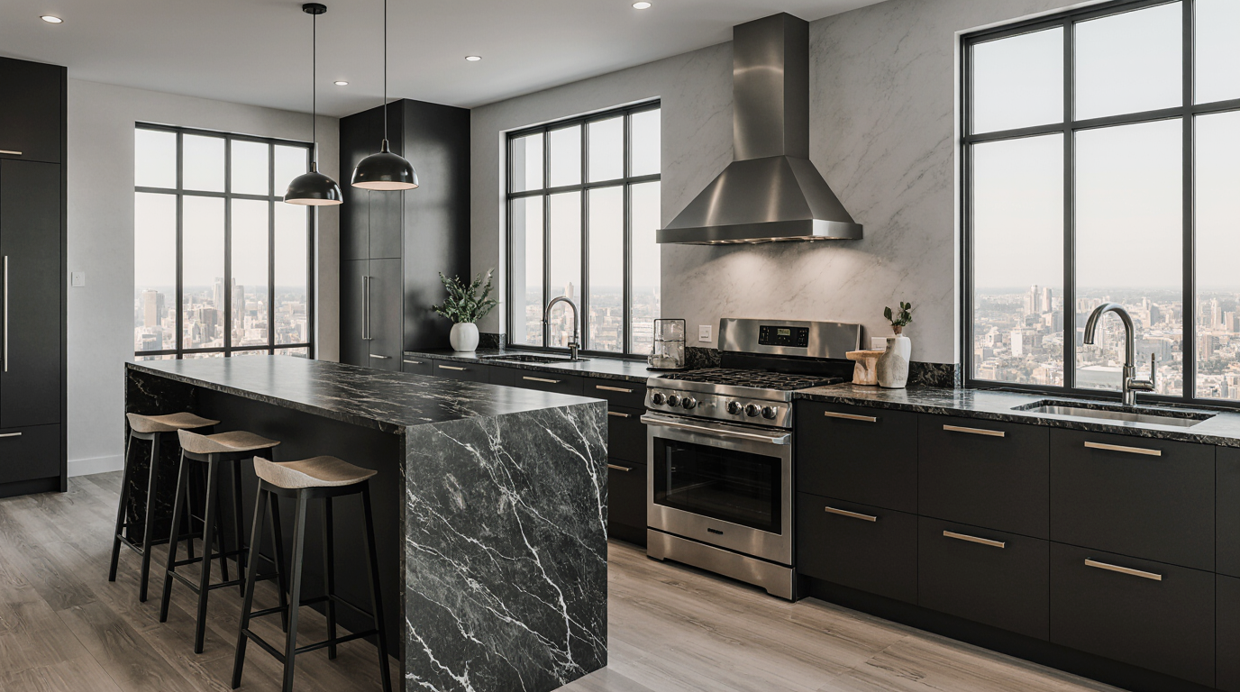 Matte Black Countertops