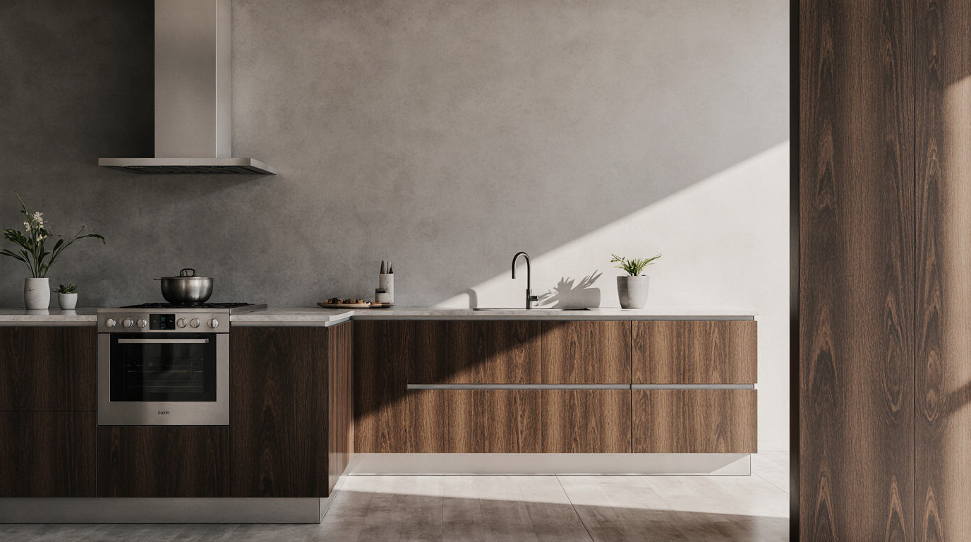 Brown Modern Kitchen Cabinets
