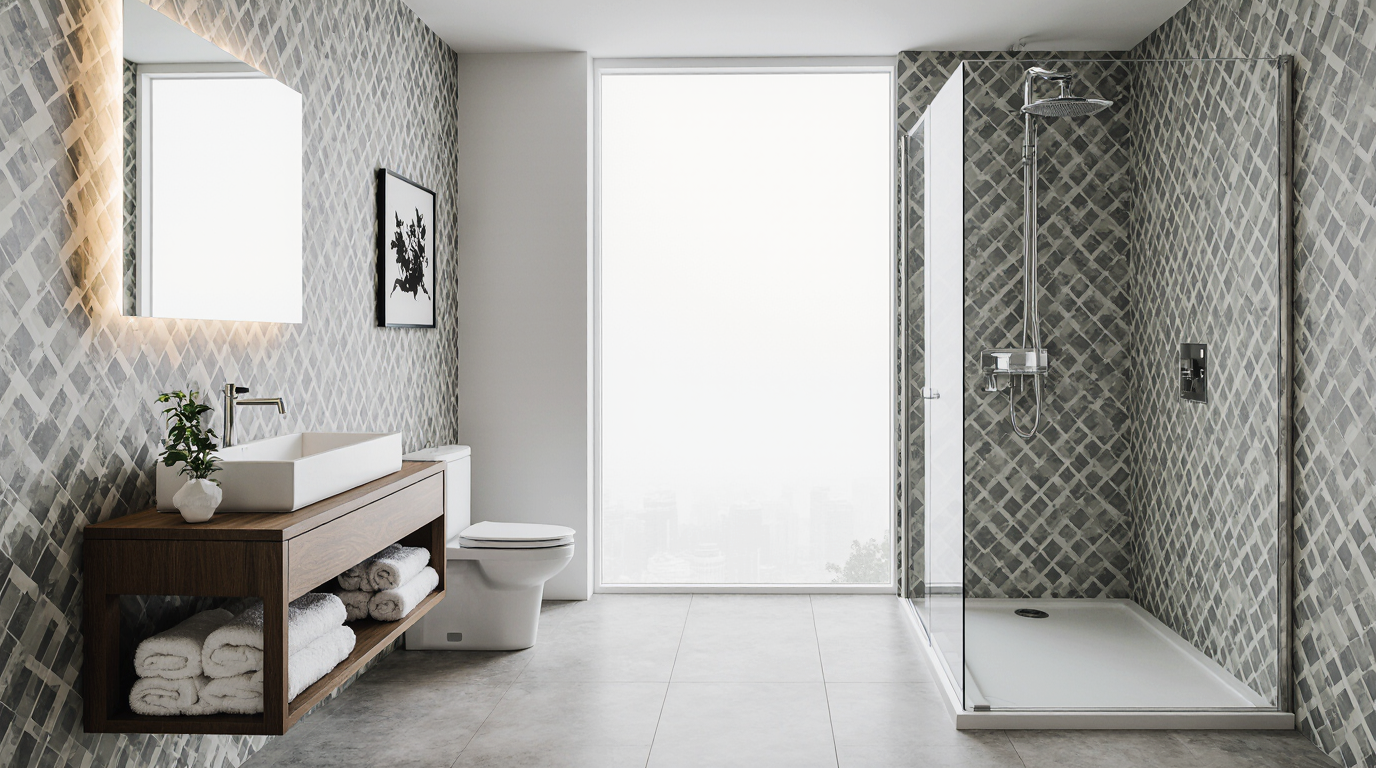 Bold Bathroom Wallpaper
