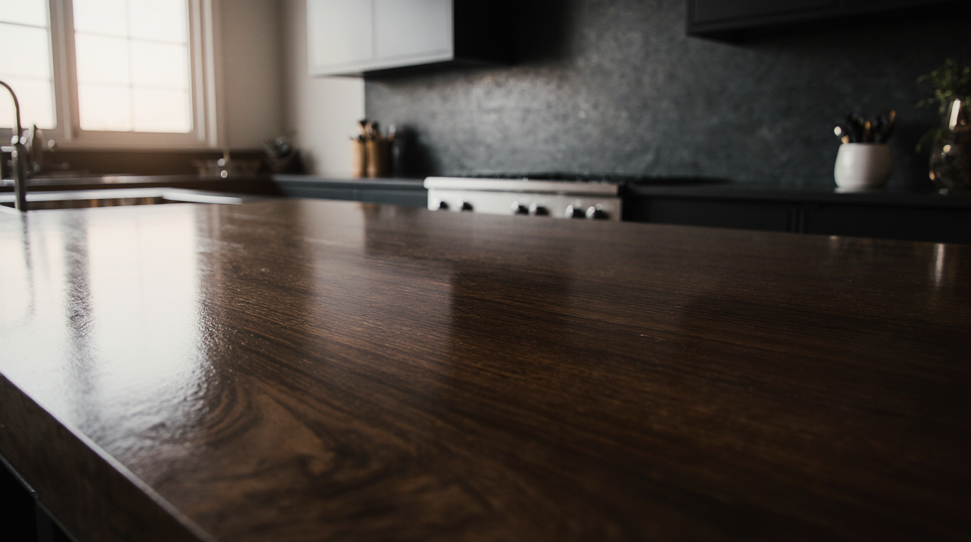 Dark Butcher Block Countertop