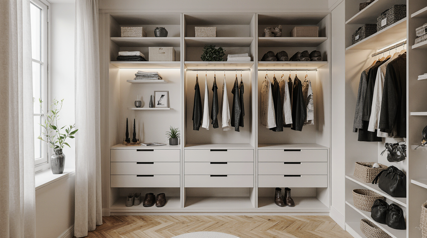 Modern Reach in Closet