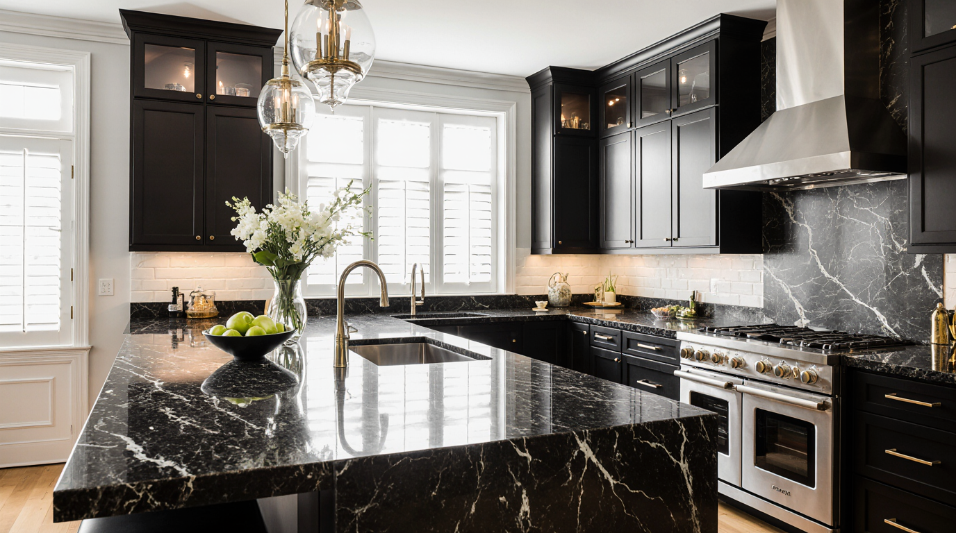 Dark Marble Countertops