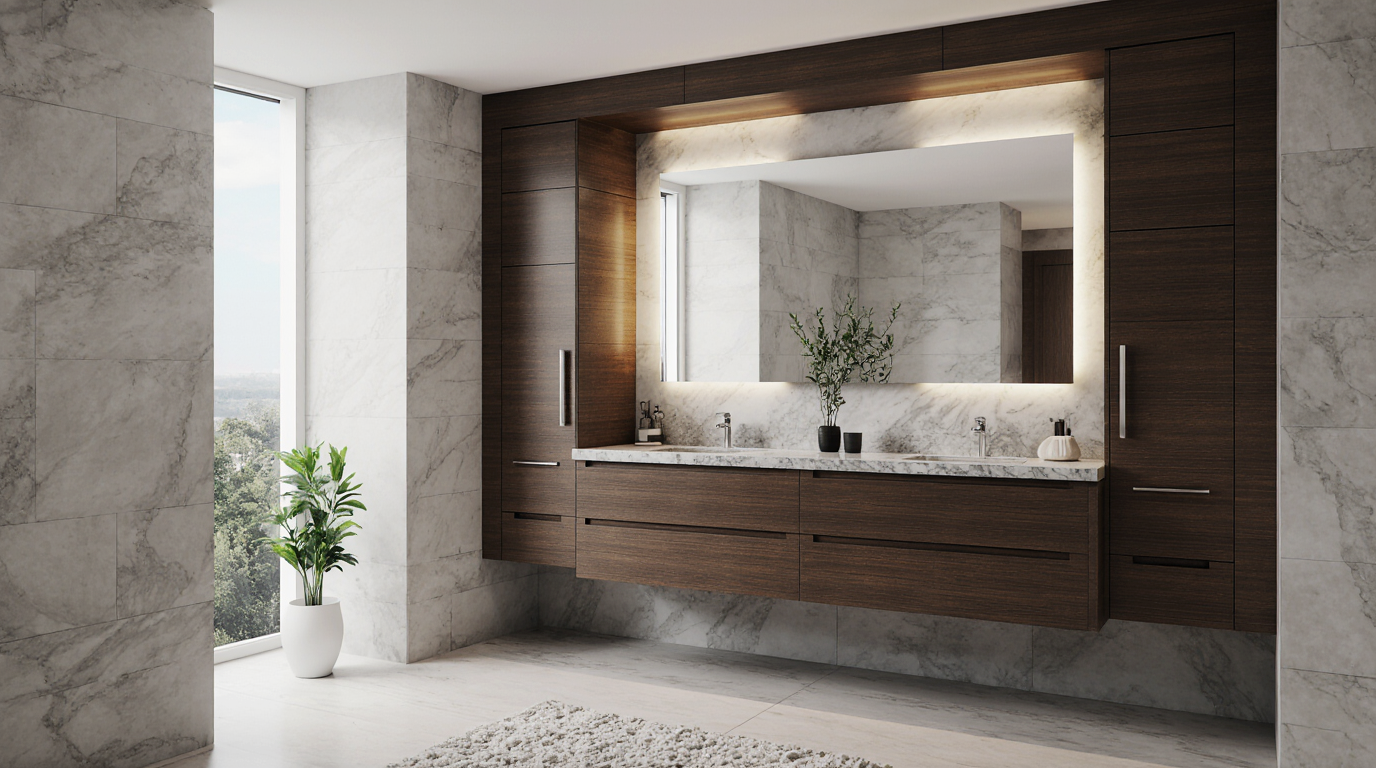 Custom Bathroom Wall Cabinets