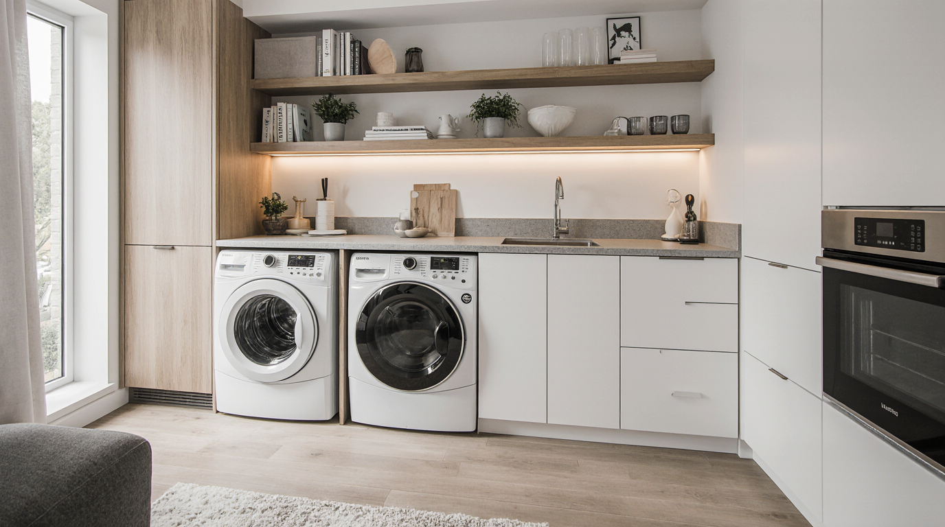 Kitchen with Laundry Room