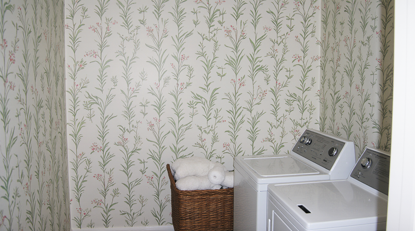Small Laundry Room Wallpaper Ideas